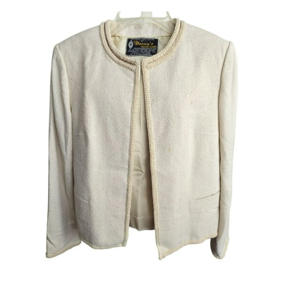 Dannys Fashion Hong Kong Womens Suit Set Jacket Skirt Hand Tailored Beige HS172 - Picture 8 of 16